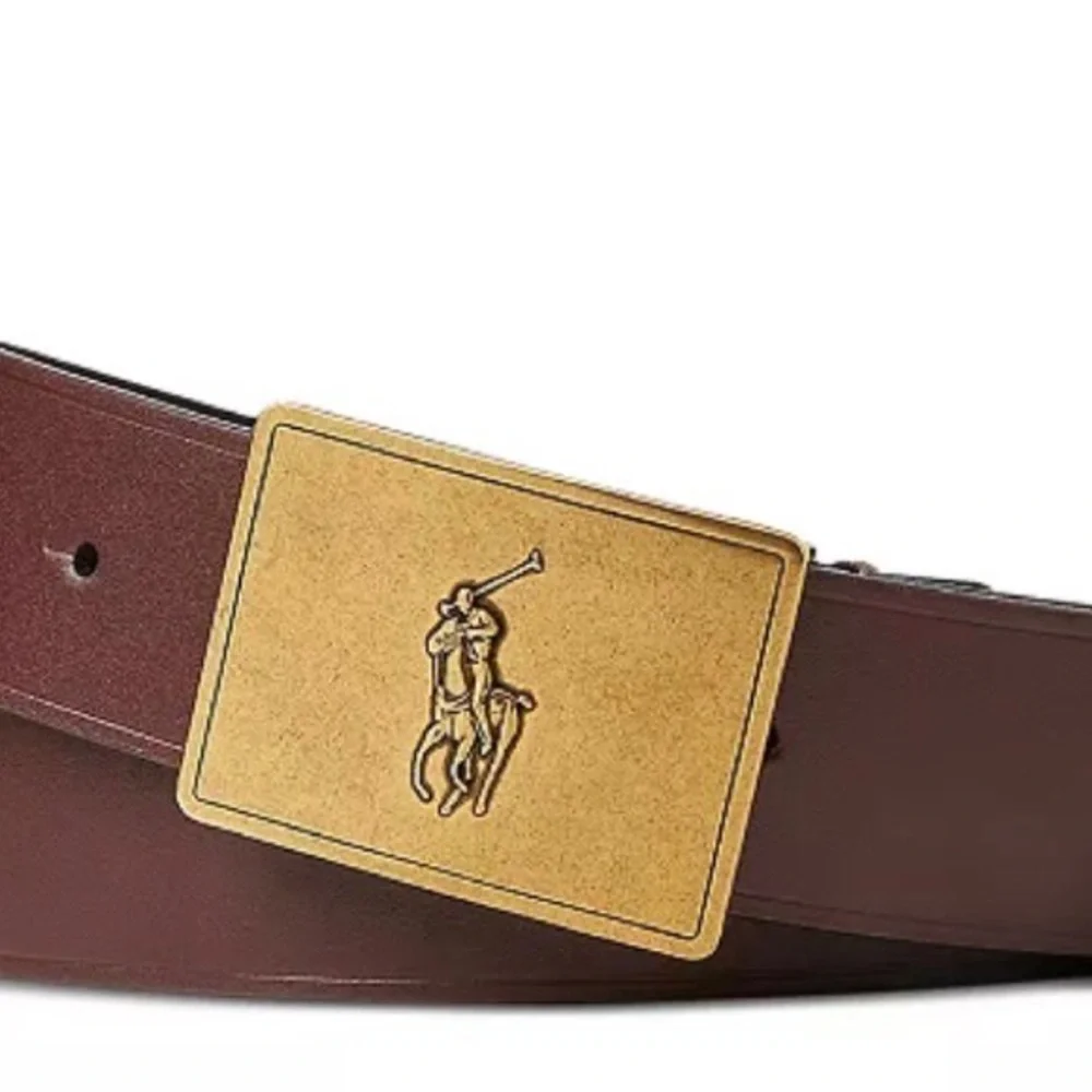 Polo Ralph Lauren Pony Plaque Leather Belt